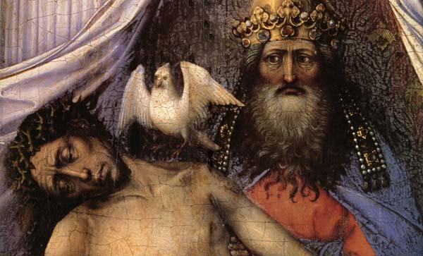 Robert Campin Detail of Mourning Trinity oil painting image